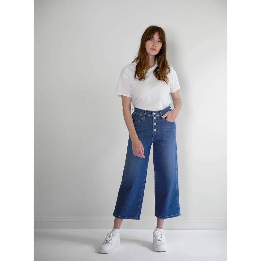 Levi's Dark Blue Ankle & Cropped Jeans